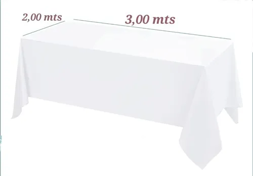 Mantel Rectangular 3,00 X 2,00 Mts. X3uni Con 25 Servilletas