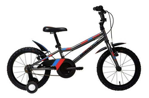 Bicicleta Infantil Groove Ragga Aro 16 Grafite/azul/vermelho