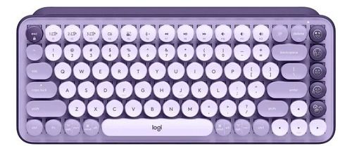 Teclado Mecánico Logitech Pop Keys C/emojis Cosmos Usb - Mac Color del teclado Violeta Idioma Español Latinoamérica