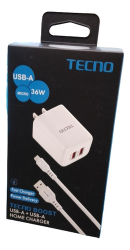 Cargador Teléfono Tecno Tipo C 36w Certificado