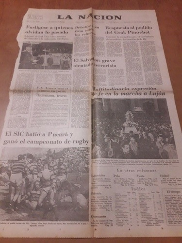 Tapa Diario La Nación 14 09 1980 Sic Campeón Marcha Lujan 