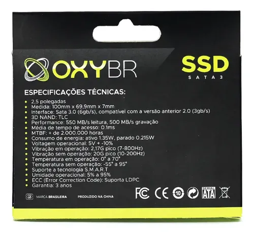 Ssd OxyBR 240Gb Sata3 | Frete grátis