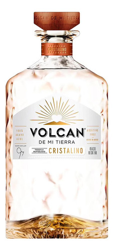 Pack De 12 Tequila Volcán De Mi Tierra Reposado Cristalino 7