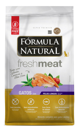 Ração Gato Ad Pelo Longo Fresh Meat Salmão 7kg F.n.