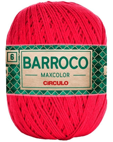 Barbante Barroco Maxcolor 6 Fios 200gr Linha Crochê Colorida Cor Paixão-3635