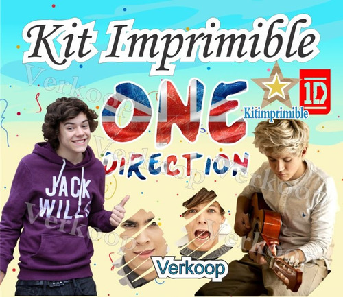 Kit Imprimible One Direction + Candy Bar Fiesta