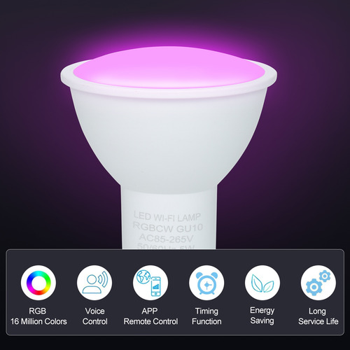 Bombilla Inteligente De 5 W, Wi-fi, Modo Dual, Blanca Y Rgb,