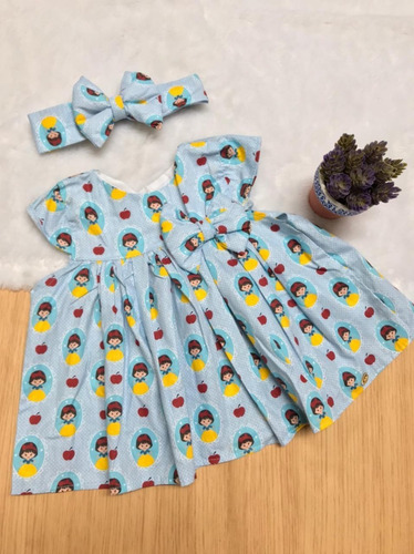 Imagem 2 de 2 de Vestido Bebê Tema Branca De Neve Aniversário Fantasia