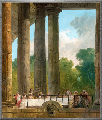 Cuadro Un Banquete En Las Ruinas - Hubert Robert - 1795