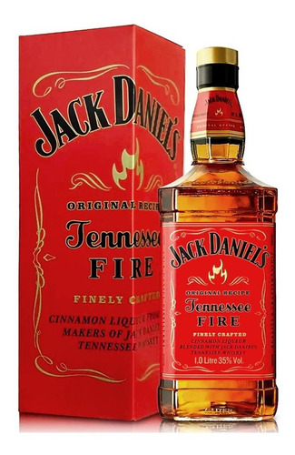 Imagem 1 de 5 de Whisky Jack Daniels Fire 1000 Ml 1l Com Caixa