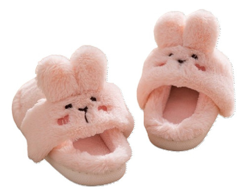 Pantuflas Conejo Rosado Y Marrón