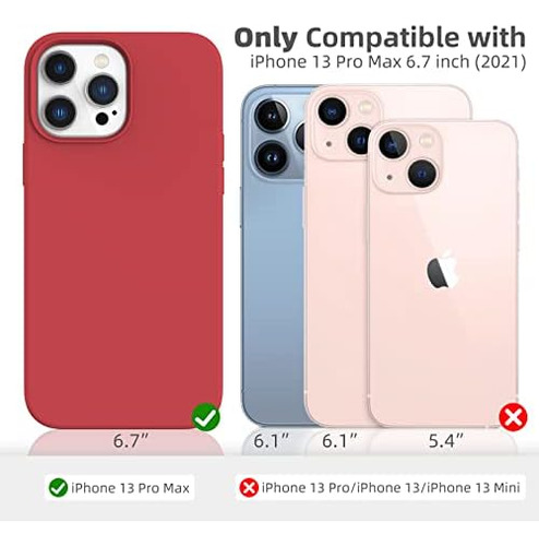 Funda Arsunovo Para iPhone 13 Pro Max-rojo