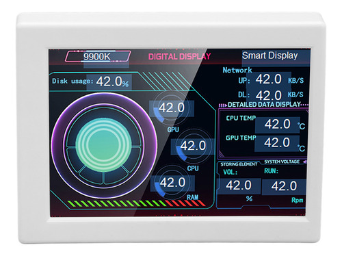 Monitor De Cpu De Computadora Temp 3.5 Pulgadas Ips Tipo C S