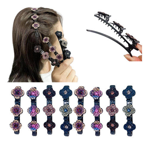 Pinzas Para El Pelo P Con Piedras De Cristal Brillantes Tren