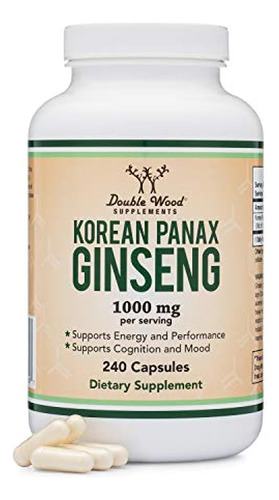 Panax Ginseng (variedad Roja Coreana) (suministro Para 4 Mes