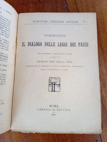 Imagen 2 de 2 de Il Dialogo Delle Leggi Dei Paesi - Bardesane