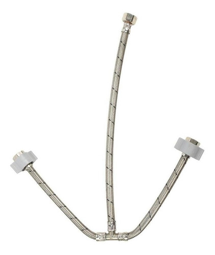 Conector Flexible T 1/2 X 1/2 X 1/2 Pulgada Plata