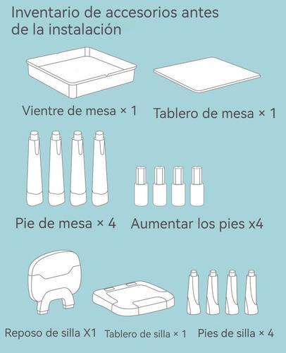 Mesa Didactica Con Juego De Bloques Trae Silla Para Niños