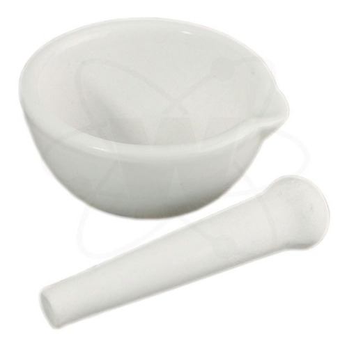 Mortero De Porcelana 10 Cm Diametro Con Pilon De Porcelana