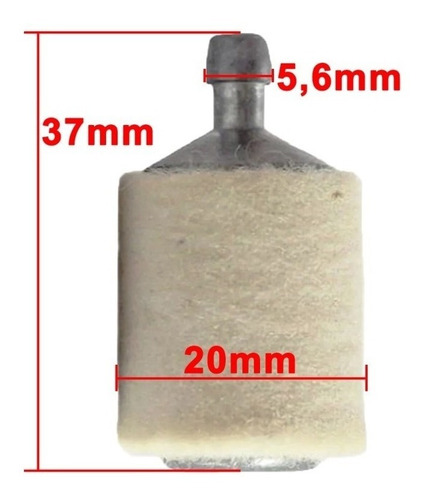 Filtro Gasolina Bico Fino Feltro Roçadeira Husqvarna 345rx