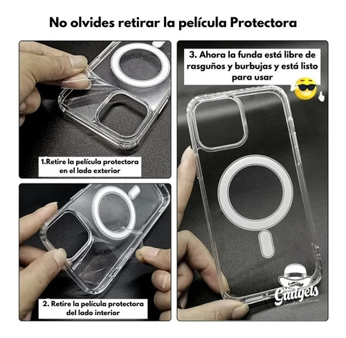 Imagen 10 de 10 de Kit Funda, Micas, Cargador Qi, Cartera, Para iPhone Magsafe