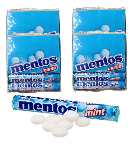 Mentos Caramelos Menta 5 Caja De 12 Rollos C/u Total 60