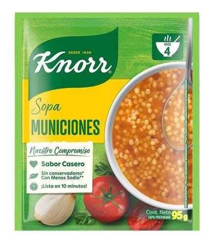Sopa De Municiones Knorr 95 Gr 