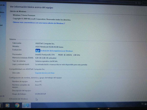 Notebook Asus (impecable)