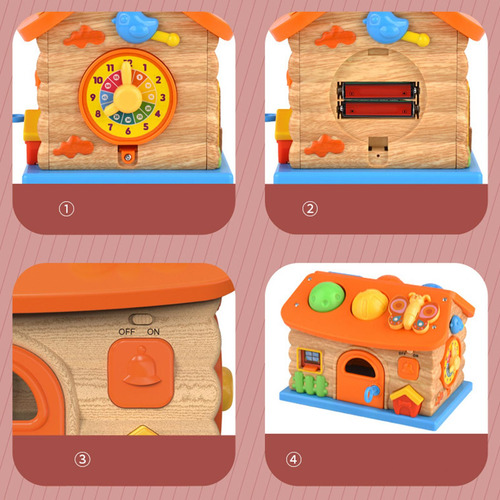 Juego De Bloques De Madera Para Educación Temprana, Caja A