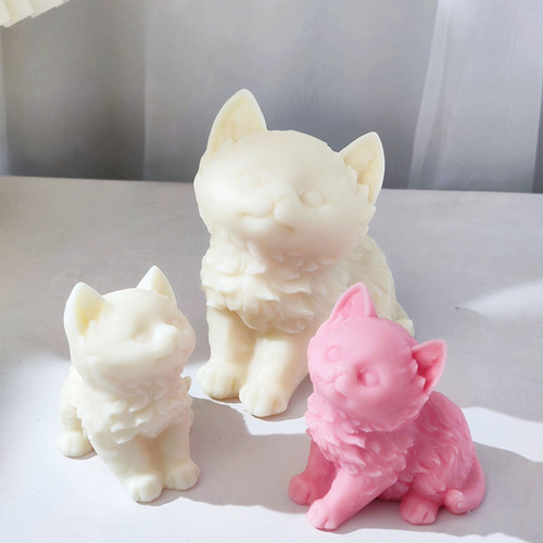 Molde De Silicona Para Velas Con Forma De Gato Para Decoraci