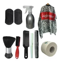 Comprar Combo Barberia Peluqueria Capa + Peines De Corte + Rociador