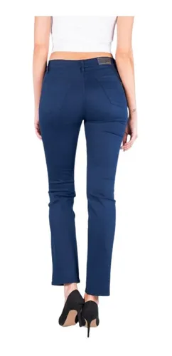 Pantalon Oggi Jeans De Gabardina Para Cintura Alta