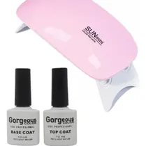 Comprar Kit Semipermanente Lampara + Base Coat Y Top Coat Surtido