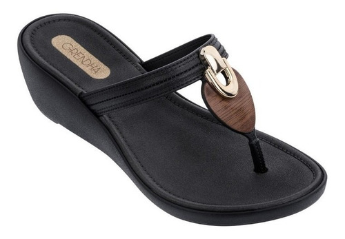 Tamanco Azaleia/dijean Marrom/preto Estampado Sandália | Mercado Livre