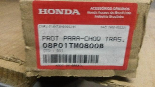 Protetor Parachoque Traseiro Original Honda City 2010-2013