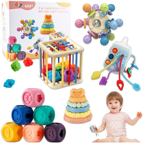 Juegos De Regalos Montessori De 5 1 Bebés De 6 18 Mese...