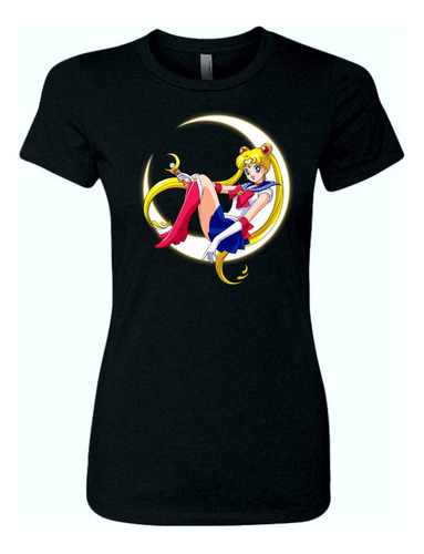 Camiseta Sailor Moon Femenina Serie Black