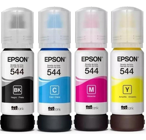 Kit 4 Tintas 544 Epson Original L1110 L3110 L3150 Sin Caja