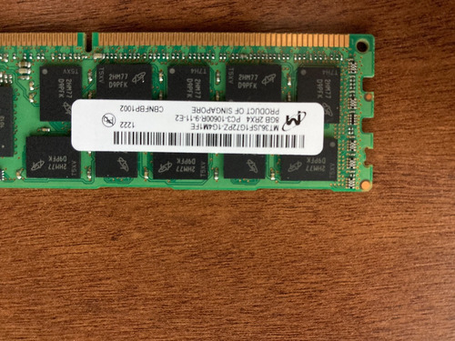 Imagem 2 de 3 de Memoria Hp 8gb Ecc Reg 10600r Ddr3 1333 Pn 500205-071