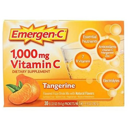 Vitamina C En Polvo Sabor Mandarina 30 Sobres, 0.33 Oz
