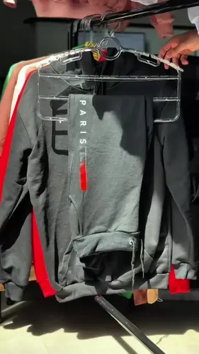 Conjunto Moletom Unissex Paris Canguru Com Capuz Calça