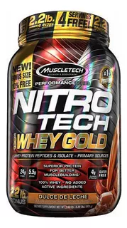 Muscletech Nitro Tech 100% Whey Gold Bonus 2.2 Lb Usa