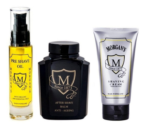 Morgans Set Barba Crema + Oil Pre Shave + Balsamo Anti-age