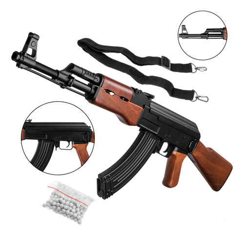 Rifle Balines Airsoft Replica Ak47 Eléctrica Pesada 6mm 522