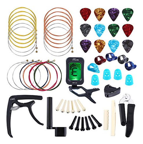 Kit De Accesorios De Guitarra Auihiay 58 Piezas Que Incluye 