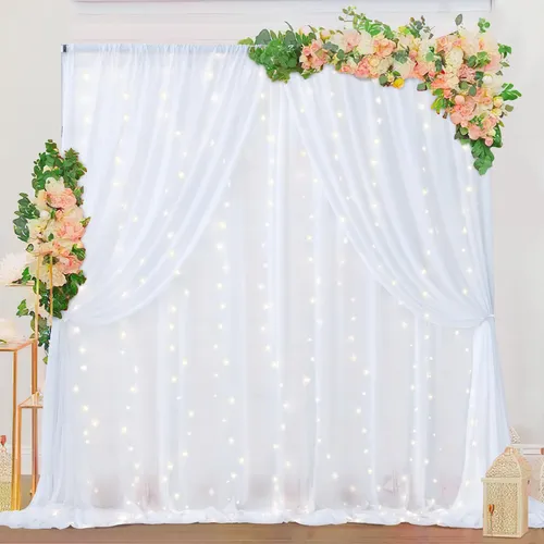 Cortinas Blancas De Boda, Elegancia Y Romance Garantizados