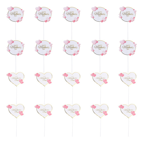 Inserto Para Tartas Love Heart Picks, 20 Unidades