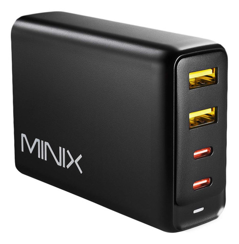 Minix 100w Turbo Cargador De Pared Gan De 4 Puertos 2 X Usb-