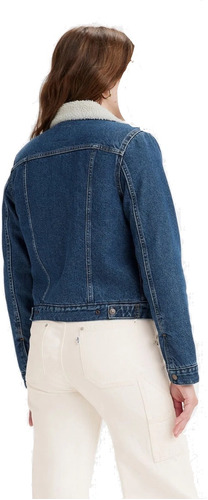 Imagen 2 de 2 de Campera Sherpa Orginal Levis Corderito Trucker Mujer 2 Color