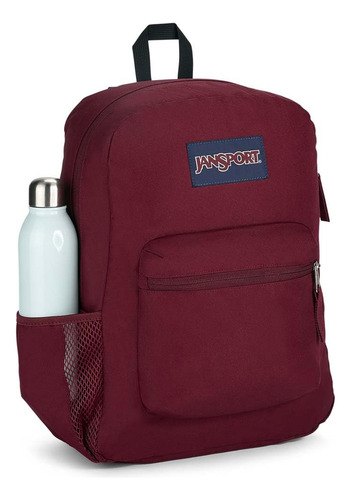 Mochila Jansport Cross Town 17 X 12,5 X 6 Cm, Color Rojo Roj